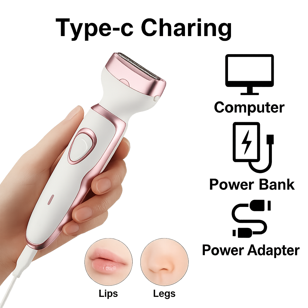 Airglide 4-in-1 wireless razor (pink & white)