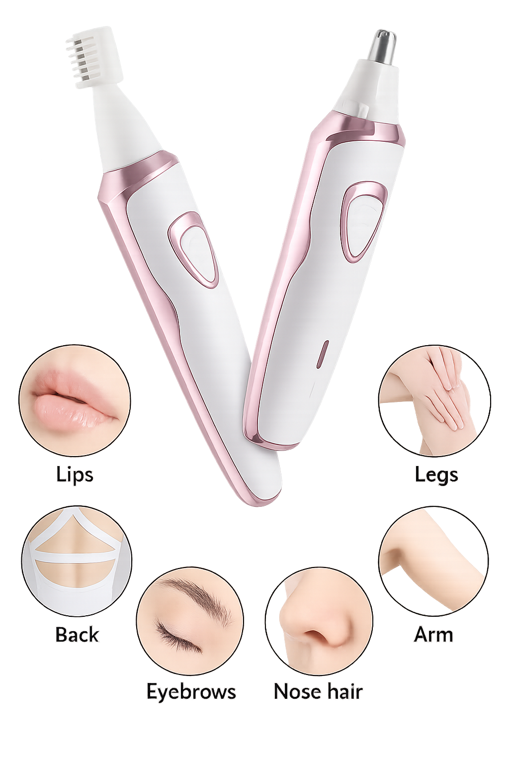 Airglide 4-in-1 wireless razor (pink & white)